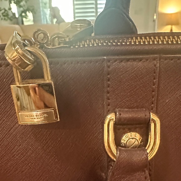 Henri Bendel Rich Brown Leather Briefcase - Picture 2 of 6